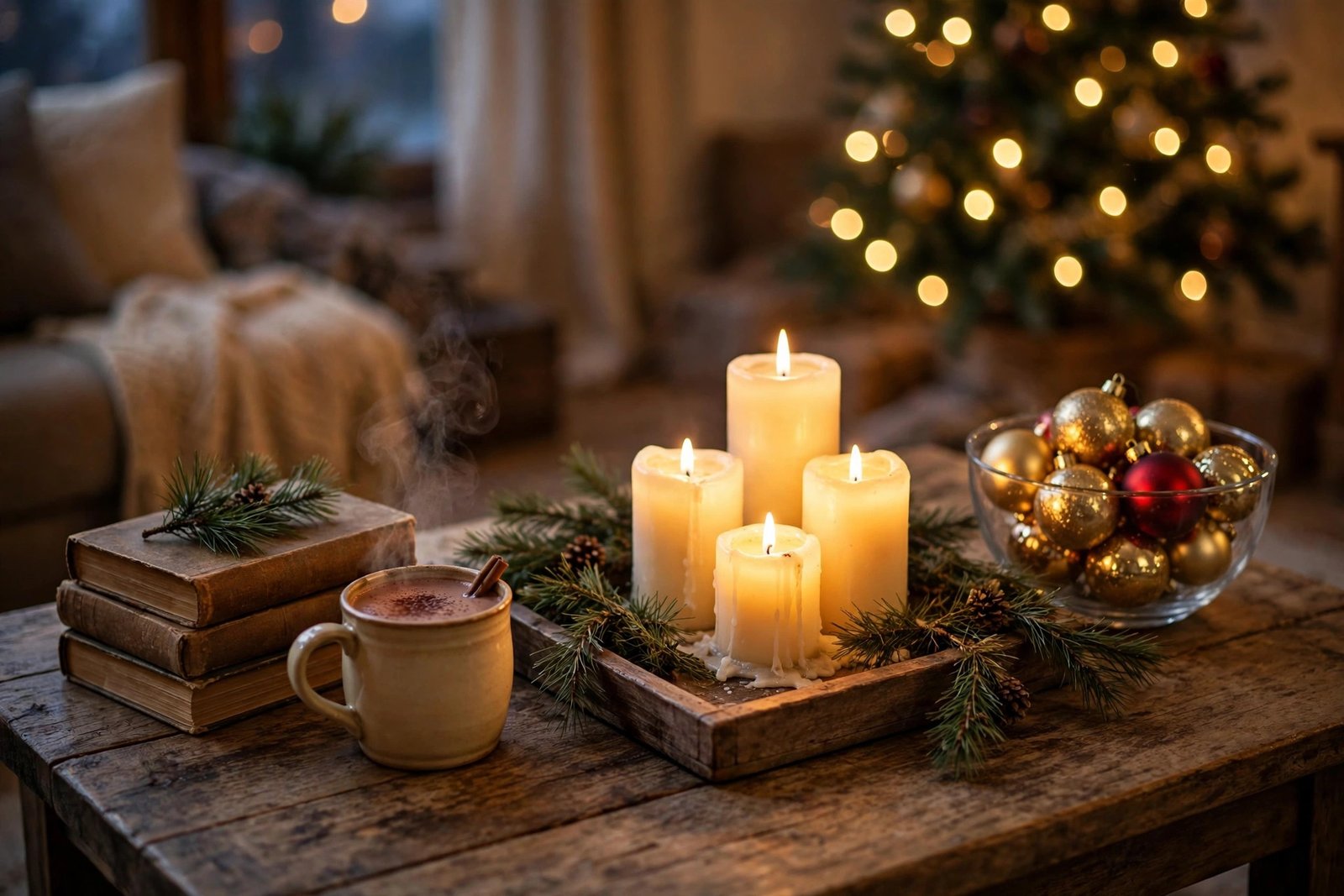 5 Ways to Style a Christmas Coffee Table That Makes the Whole Room Feel Festive
