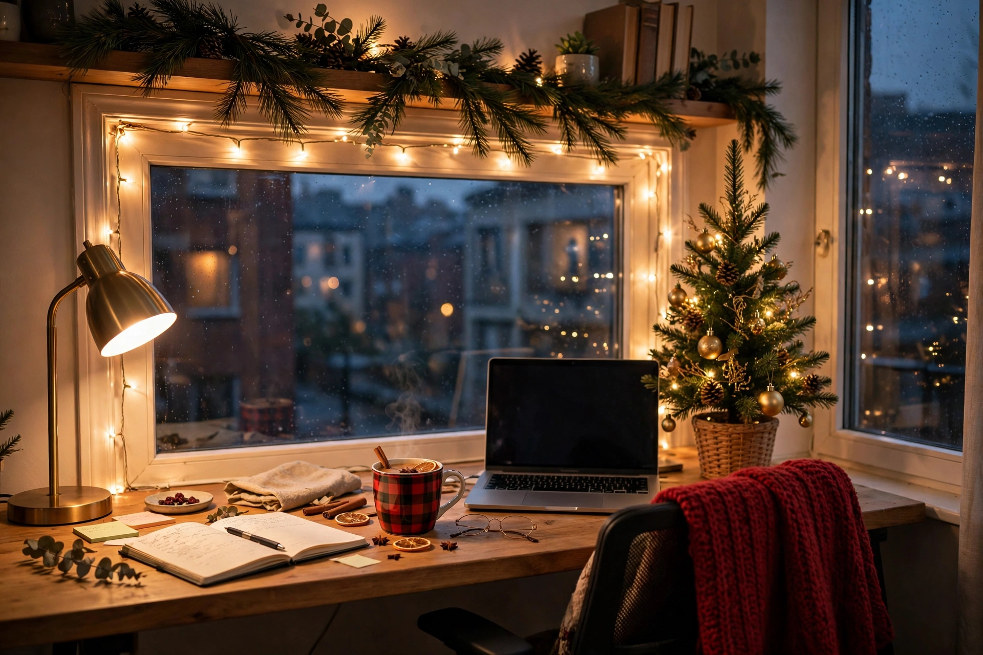 The Desk by the Window Finally Got Its Christmas