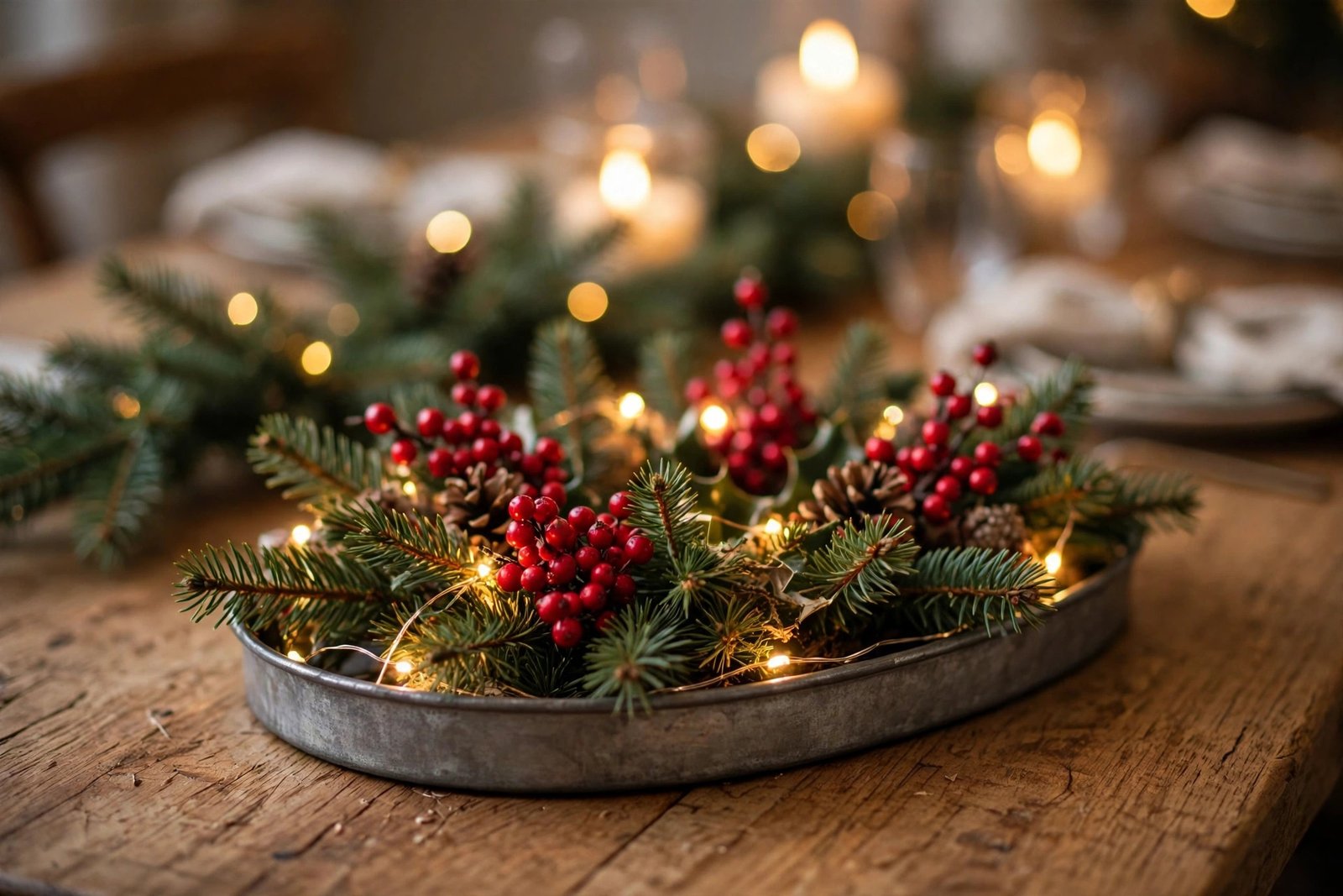 Christmas centrepiece tray